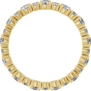 14K Yellow 1 1/5 CTW Lab-Grown Diamond Eternity Band Size 7