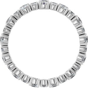 14K White 1 1/5 CTW Lab-Grown Diamond Eternity Band Size 7