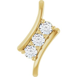 14K Yellow 1/3 CTW Lab Grown Diamond Pendant