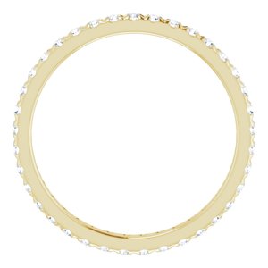14K Yellow 5/8 CTW Lab-Grown Diamond  French-Set Eternity Band