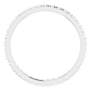 Platinum 5/8 CTW Lab-Grown Diamond  French-Set Eternity Band