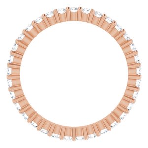 14K Rose 1/2 CTW Lab-Grown Diamond Eternity Band Size 4