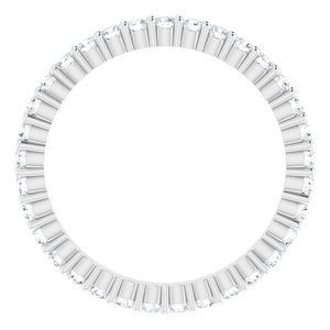 14K White 1/2 CTW Lab-Grown Diamond Eternity Band Size 4