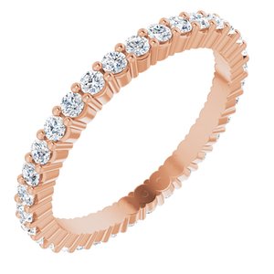 14K Rose 1/2 CTW Lab-Grown Diamond Eternity Band Size 4