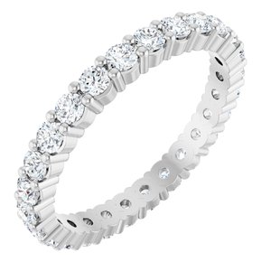 14K White 9/10 CTW Lab-Grown Diamond Eternity Band Size 5