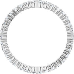 14K White 1/2 CTW Lab-Grown Diamond Eternity Band Size 5