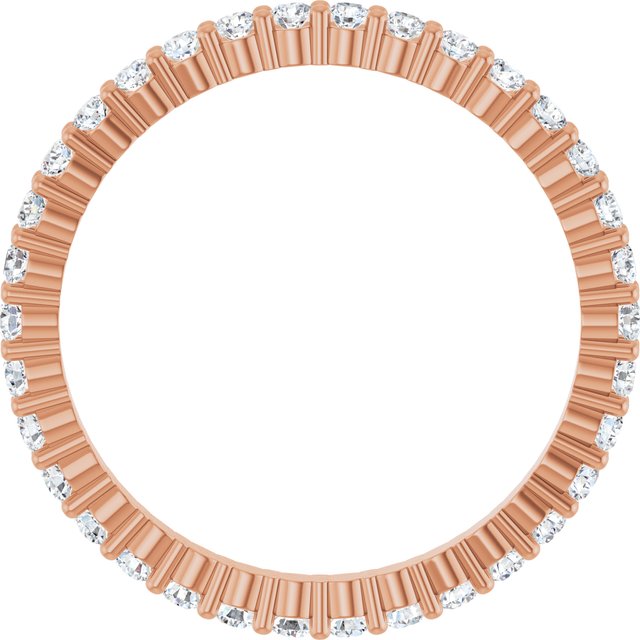 14K Rose 1/2 CTW Lab-Grown Diamond Eternity Band Size 5