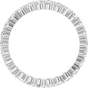 14K White 9/10 CTW Lab-Grown Diamond Eternity Band Size 5