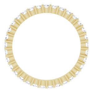 14K Yellow 1/2 CTW Lab-Grown Diamond Eternity Band Size 4.5