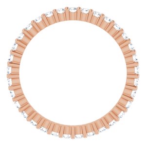 14K Rose 1/2 CTW Lab-Grown Diamond Eternity Band Size 4.5