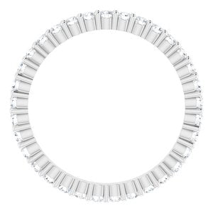 14K White 1/2 CTW Lab-Grown Diamond Eternity Band Size 4.5
