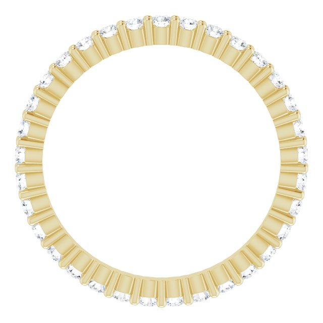14K Yellow 1/2 CTW Lab-Grown Diamond Eternity Band Size 4.5