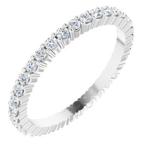 14K White 1/2 CTW Lab-Grown Diamond Eternity Band Size 5.5