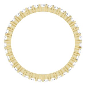 14K Yellow 1/2 CTW Lab-Grown Diamond Eternity Band Size 5.5