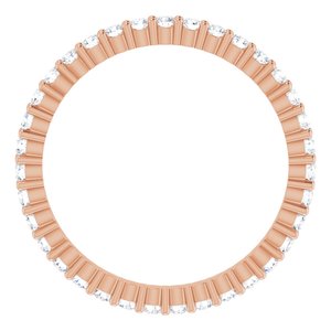 14K Rose 1/2 CTW Lab-Grown Diamond Eternity Band Size 5.5