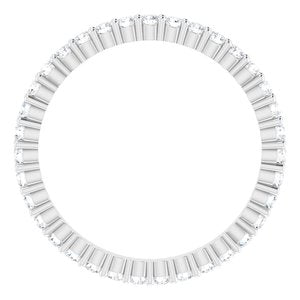 14K White 1/2 CTW Lab-Grown Diamond Eternity Band Size 5.5
