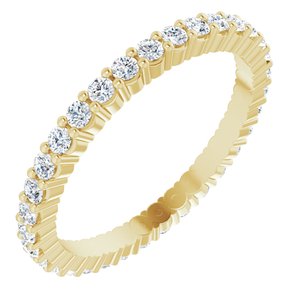 14K Yellow 1/2 CTW Lab-Grown Diamond Eternity Band Size 4.5