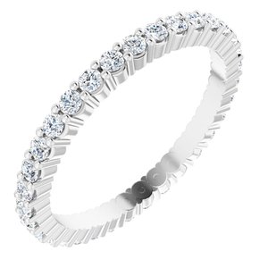 14K White 1/2 CTW Lab-Grown Diamond Eternity Band Size 4.5