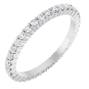 14K White 1/2 CTW Lab-Grown Diamond Eternity Band Size 6
