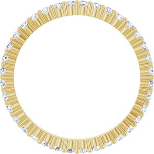 14K Yellow 1/2 CTW Lab-Grown Diamond Eternity Band Size 6