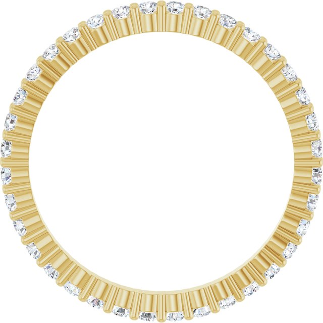 14K Yellow 1/2 CTW Lab-Grown Diamond Eternity Band Size 6