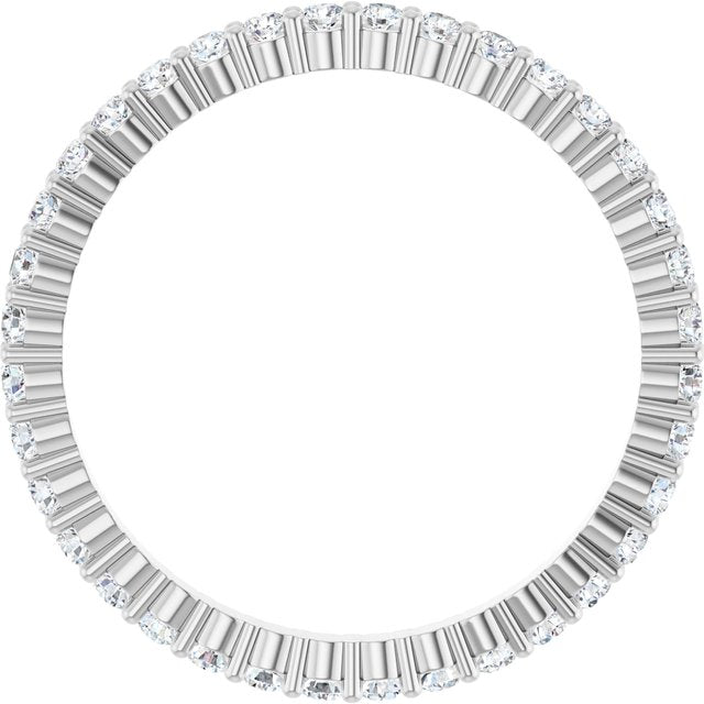 14K White 1/2 CTW Lab-Grown Diamond Eternity Band Size 6