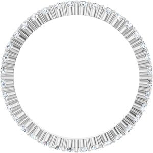 14K White 1/2 CTW Lab-Grown Diamond Eternity Band Size 6