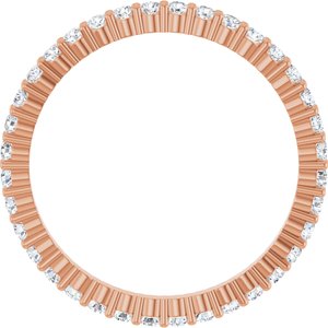 14K Rose 1/2 CTW Lab-Grown Diamond Eternity Band Size 6