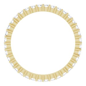 14K Yellow 1/2 CTW Lab-Grown Diamond Eternity Band Size 6.5