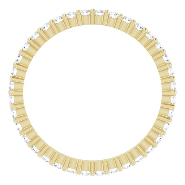 14K Yellow 1/2 CTW Lab-Grown Diamond Eternity Band Size 6.5