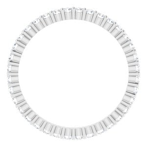 14K White 1/2 CTW Lab-Grown Diamond Eternity Band Size 6.5