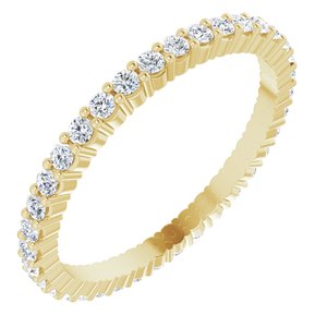 14K Yellow 1/2 CTW Lab-Grown Diamond Eternity Band Size 6.5