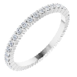 14K White 1/2 CTW Lab-Grown Diamond Eternity Band Size 6.5