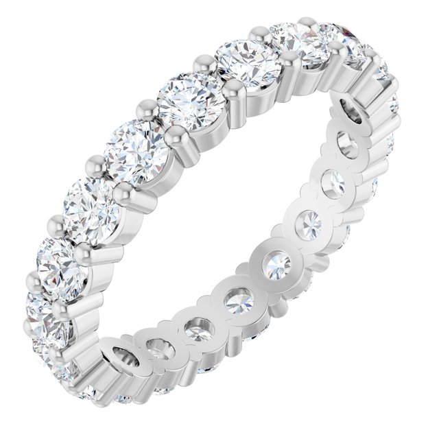 14K White 2 CTW Lab-Grown Diamond Eternity Band Size 7