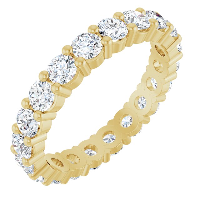 14K Yellow 2 CTW Lab-Grown Diamond Eternity Band Size 6.5