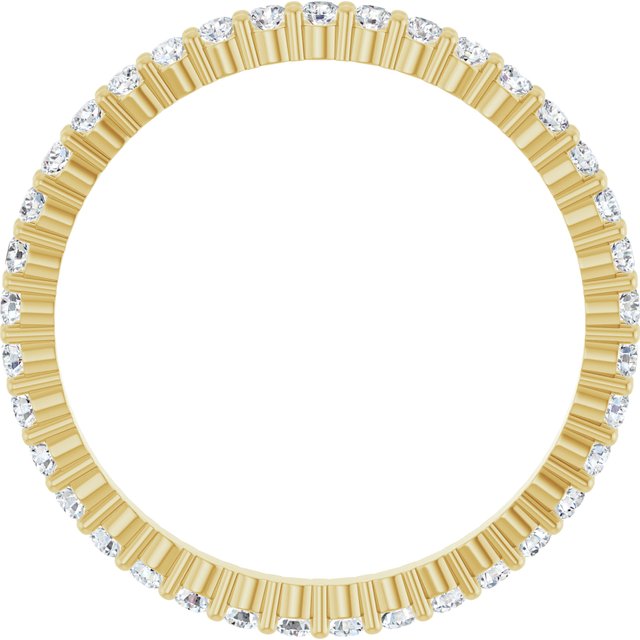 14K Yellow 1/2 CTW Lab-Grown Diamond Eternity Band Size 7