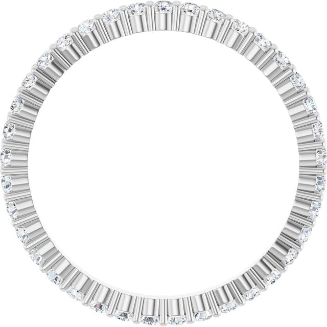 14K White 1/2 CTW Lab-Grown Diamond Eternity Band Size 7