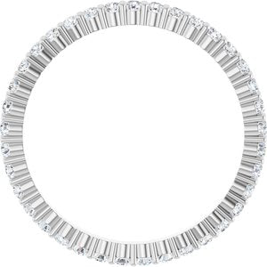 14K White 1/2 CTW Lab-Grown Diamond Eternity Band Size 7