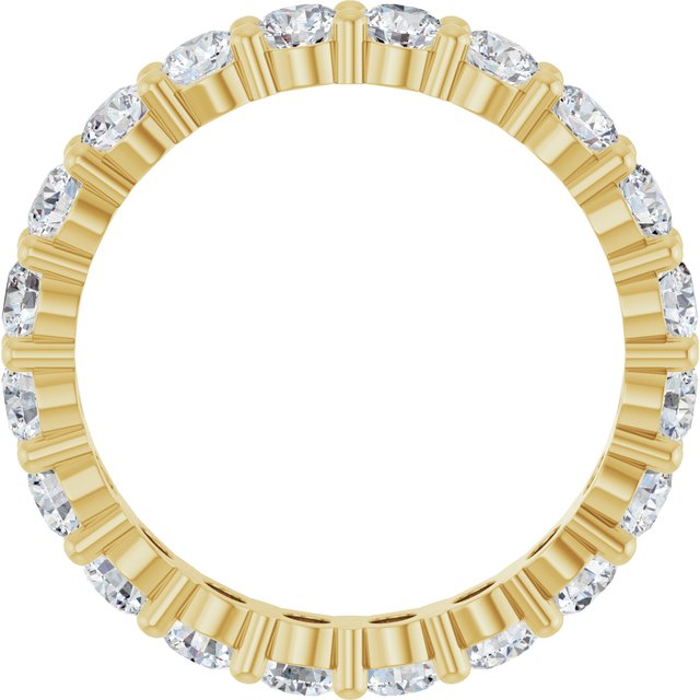 14K Yellow 1 3/4 CTW Lab-Grown Diamond Eternity Band Size 4