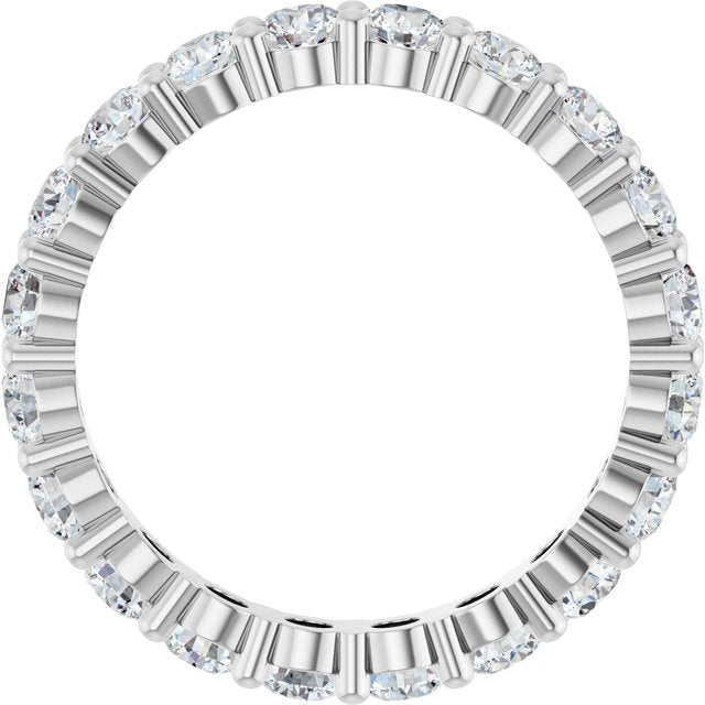 14K White 2 CTW Lab-Grown Diamond Eternity Band Size 7