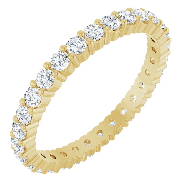 14K Yellow 1 CTW Lab-Grown Diamond Eternity Band Size 7.5