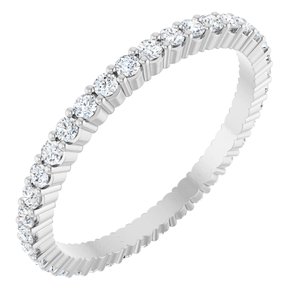 14K White 1/2 CTW Lab-Grown Diamond Eternity Band Size 7