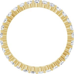 14K Yellow 7/8 CTW Lab-Grown Diamond Eternity Band Size 4