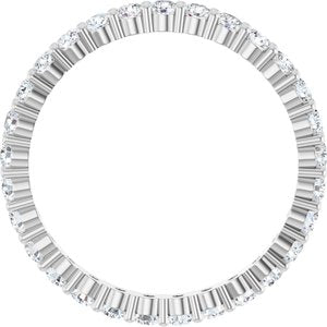 14K White 1 CTW Lab-Grown Diamond Eternity Band Size 7.5