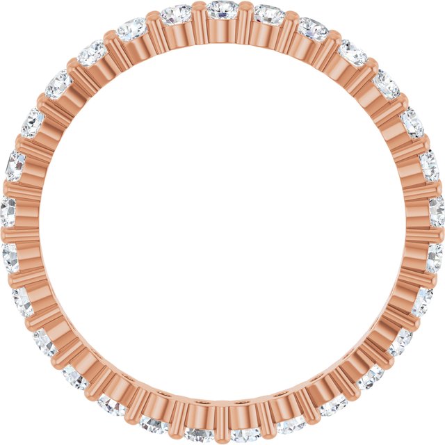 14K Rose 1 CTW Lab-Grown Diamond Eternity Band Size 8