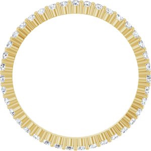 14K Yellow 5/8 CTW Lab-Grown Diamond Eternity Band Size 8