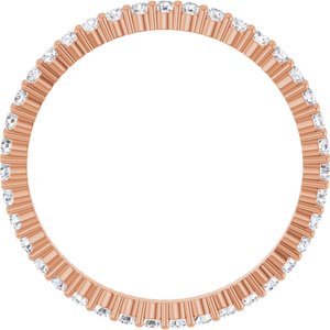 14K Rose 5/8 CTW Lab-Grown Diamond Eternity Band Size 8