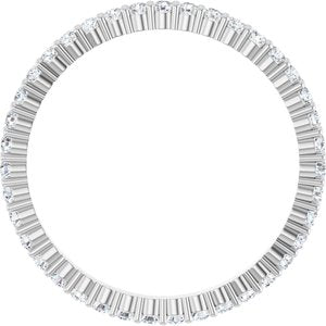 14K White 5/8 CTW Lab-Grown Diamond Eternity Band Size 8