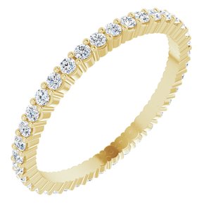 14K Yellow 1/2 CTW Lab-Grown Diamond Eternity Band Size 7.5