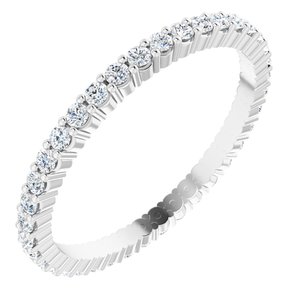14K White 1/2 CTW Lab-Grown Diamond Eternity Band Size 7.5